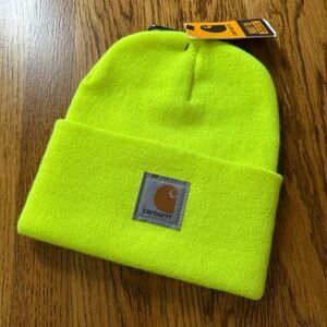 Carhartt Yellow Knit Hat Classic Cuffed Design